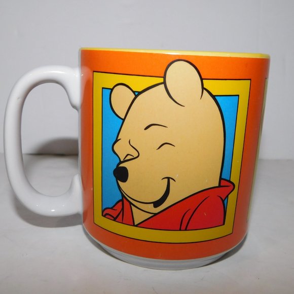 Vintage Disney Winnie the Pooh 3 Moods Faces Ceramic Coffee Mug - Picture 3 of 5